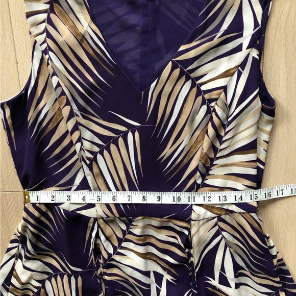 Anne Klein Palm Leaf Print Sleeveless Maxi Dress Size 12 - Picture 8 of 12